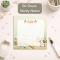 Cozy Cow Sticky Notes | Kawaii Memo Pad | Aesthetic Planner Notes | Farm Animal Desk Accessories
