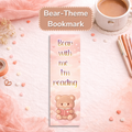 Cozy Bear Bookmark | Kawaii Animal Bookmark | Aesthetic Reading Accessory | Cozy Book Lover Gift | Planner Bookmark