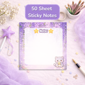 Cozy Cat Sticky Notes | Kawaii Memo Pad | Aesthetic Planner Notes | Desk Accessories for Cat Lovers